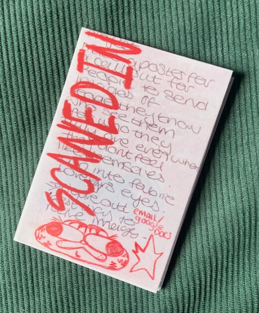 &quot;scanned in&quot; mini zine, 2025